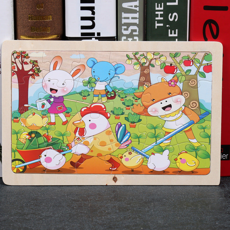 Cartoon Wooden Jigsaw Puzzle