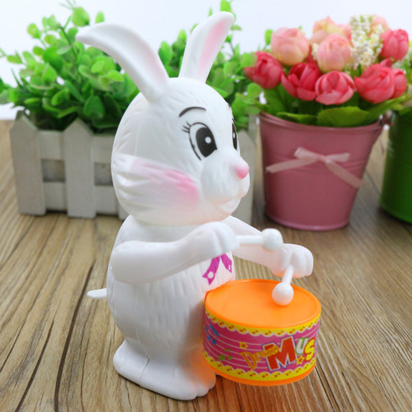 Cartoon Rabbit Drumming Wind-up Toys