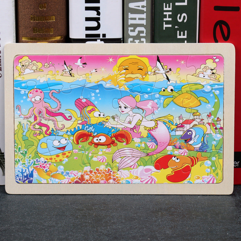 Cartoon Wooden Jigsaw Puzzle