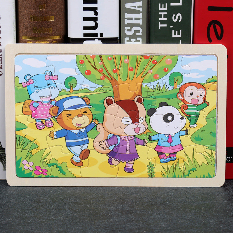 Cartoon Wooden Jigsaw Puzzle