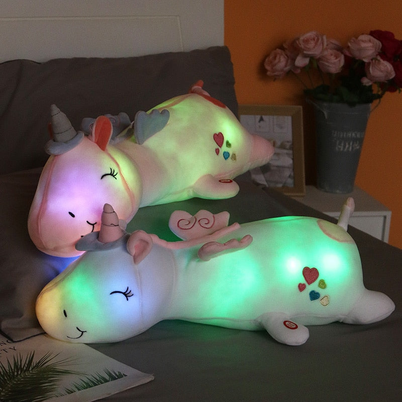 Glowing Unicorn Plush Toy For Children - Luminous Unicorn Pillow