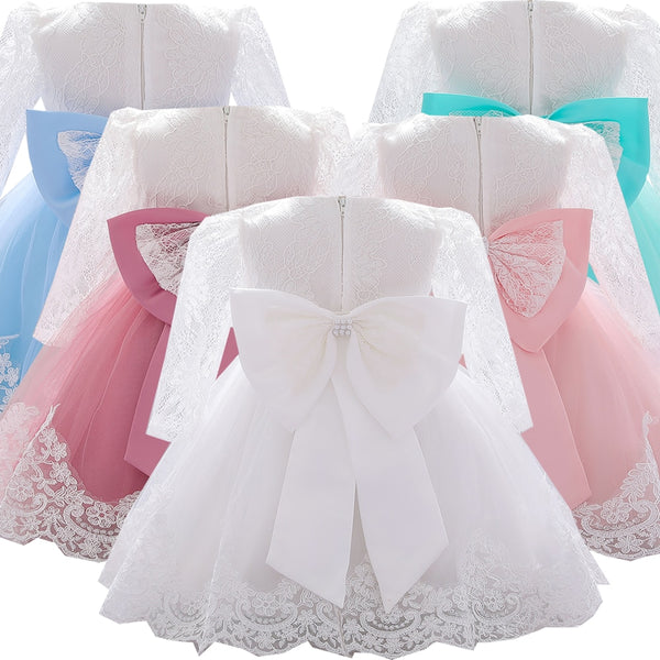 Infant Girl Big Bow Lace Dresses