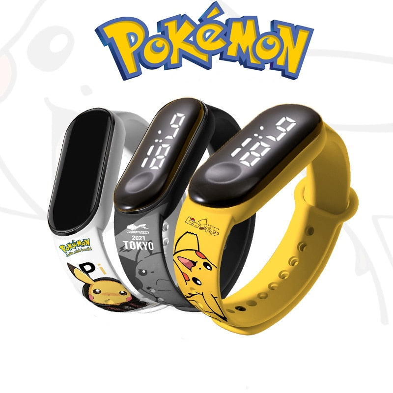Pokemon Pikachu LED Waterproof Wristwatch for Kids - Electronic Bracelets