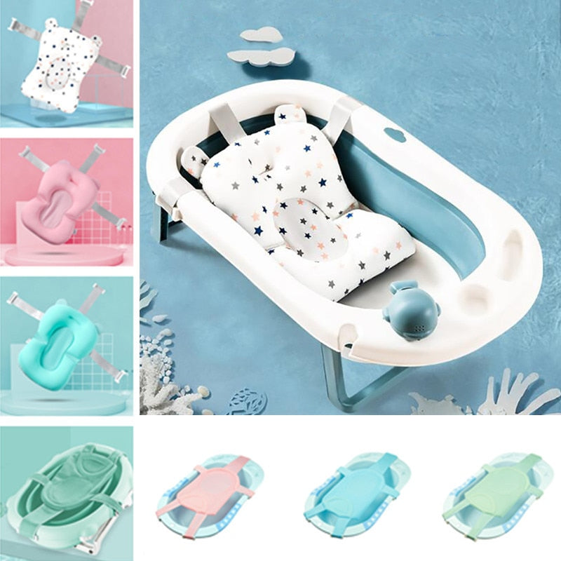 Portable Baby Bathtub Cushion Mat - Newborns Floating Water Pads
