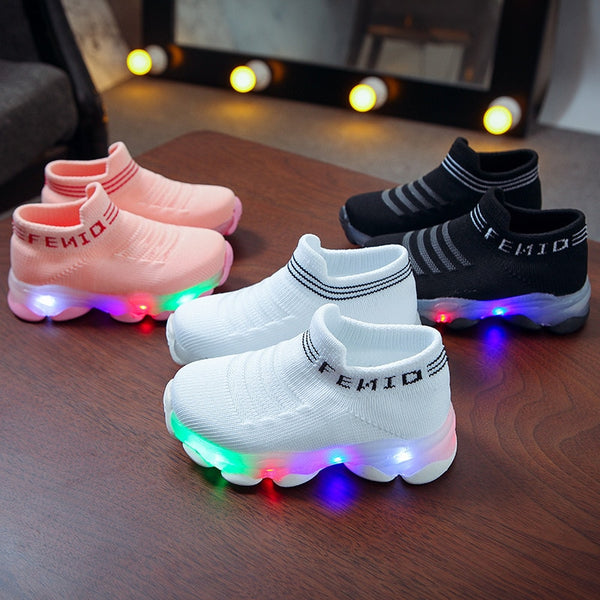 LED Mesh Sport Shoes For Kids