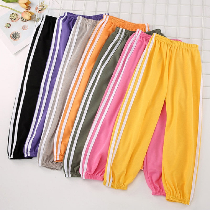 3-12Y Kids Sport Pants for Summer - Candy Color - The Snuggley