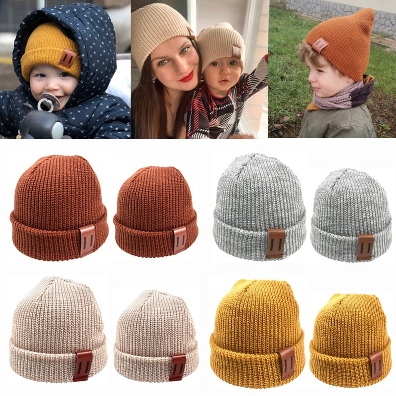 Bright Knit Beanie or Baby Winter Cap