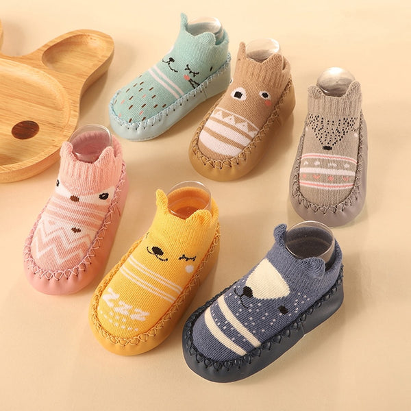Cute Animal Baby Sock Shoes with Soft Soles