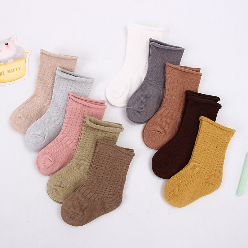 Casual Cotton Toddler Socks - 5pairs/lot