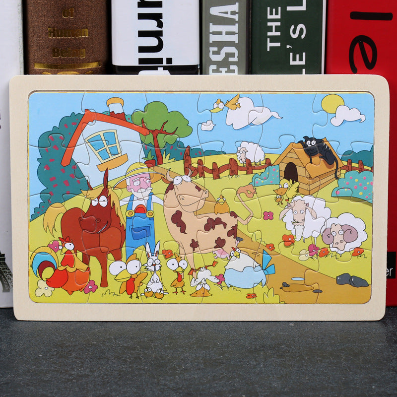 Cartoon Wooden Jigsaw Puzzle