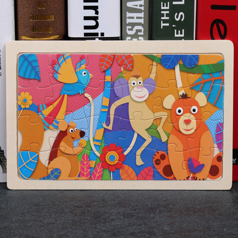 Cartoon Wooden Jigsaw Puzzle