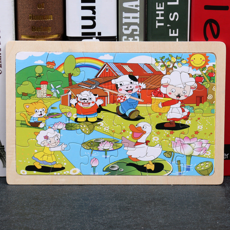 Cartoon Wooden Jigsaw Puzzle