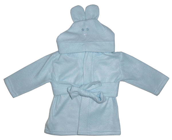 Fleece Robe With Hoodie Blue - The Snuggley