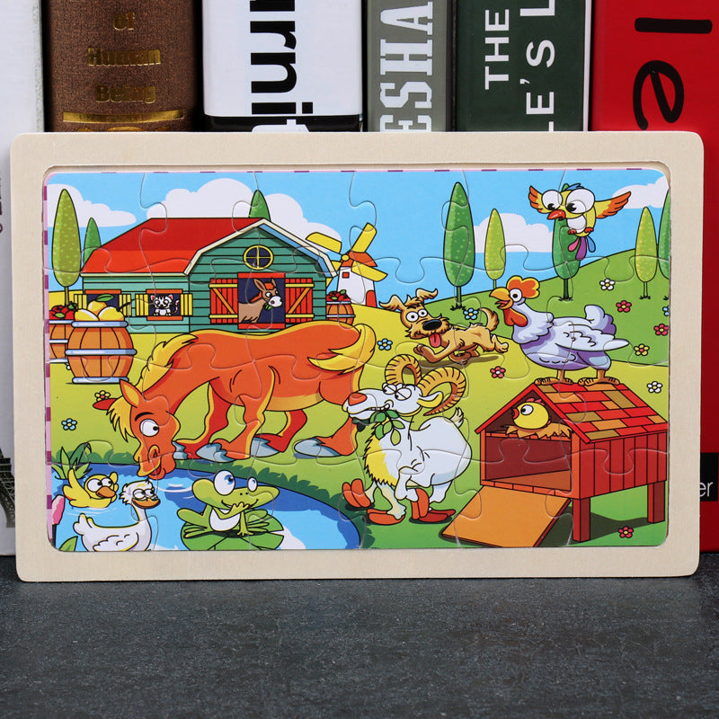 Cartoon Wooden Jigsaw Puzzle