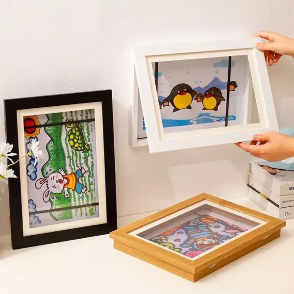 Magnetic Kid's Drawing Painting Display Art Frame - Image 4