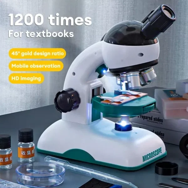 Kid's HD Optical Microscope Toy Kit - STEM Educational Scientific Explorer Set - Image 3