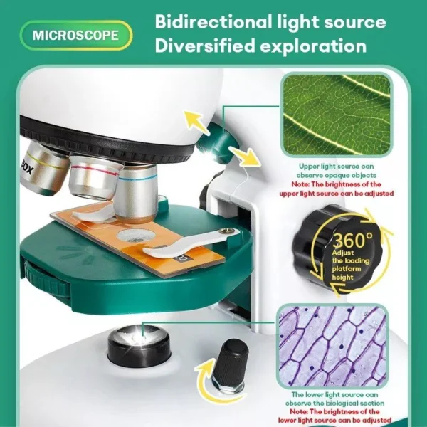 Kid's HD Optical Microscope Toy Kit - STEM Educational Scientific Explorer Set - Image 7