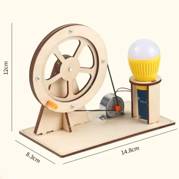 Wooden Hand Generator Kids Science Toy - Image 4