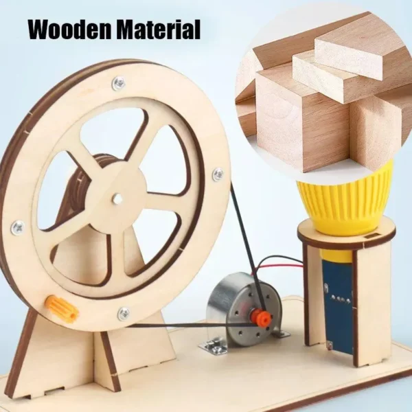 Wooden Hand Generator Kids Science Toy - Image 7