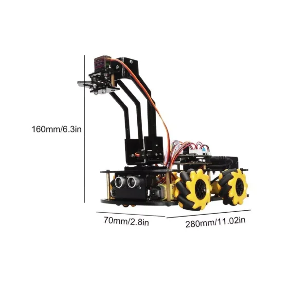 Programmable 4WD Robot Arm Car Kit - STEM Learning & Obstacle Avoidance - Image 8