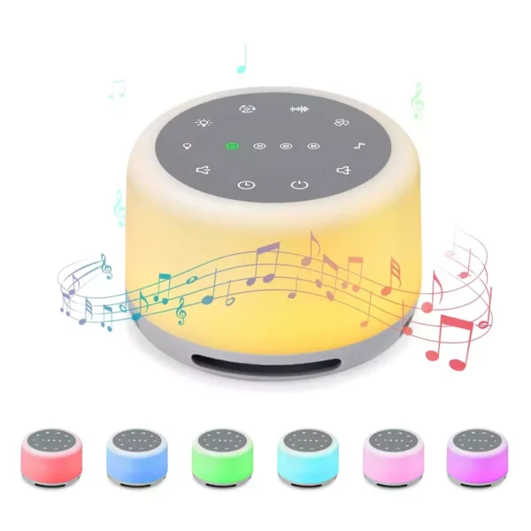 Portable Sleep Fan Sound Machine with RGB Night Light