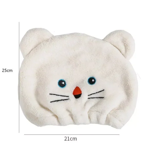 Adorable Animal-Themed Kids Hair Drying Towel Cap - Ultra-Soft Microfiber Quick Dry Turban - Image 6