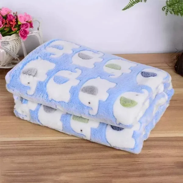 Elephant Print Baby Blanket