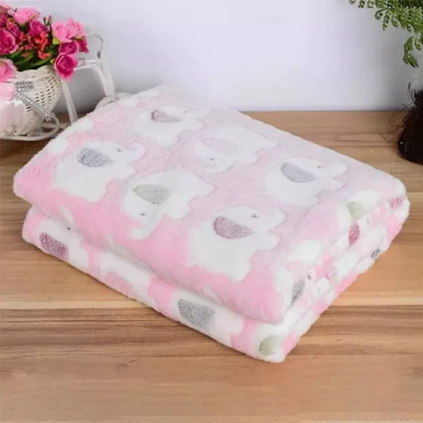 Elephant Print Baby Blanket - Image 4