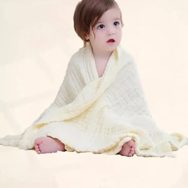 Ultra-Soft Cotton Baby Bath Towel Blanket - Multi-Purpose Infant Bathrobe & Swaddle - Image 5