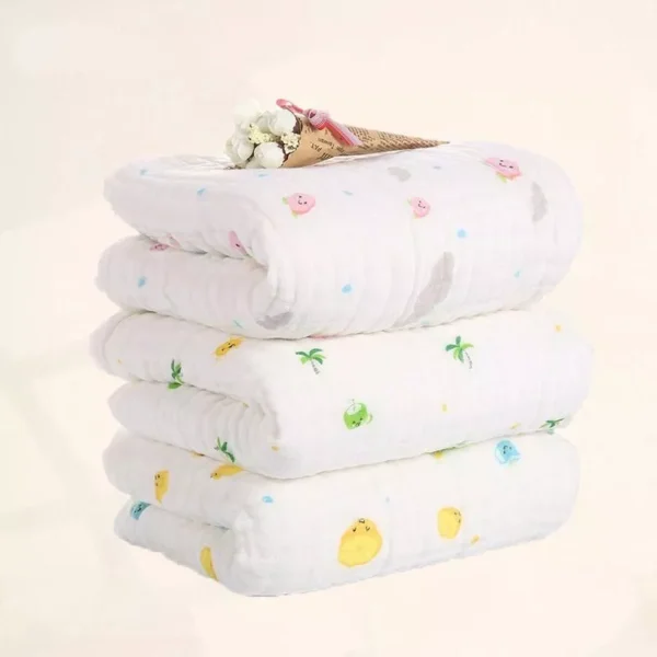 Ultra-Soft Cotton Baby Bath Towel Blanket - Multi-Purpose Infant Bathrobe & Swaddle - Image 3