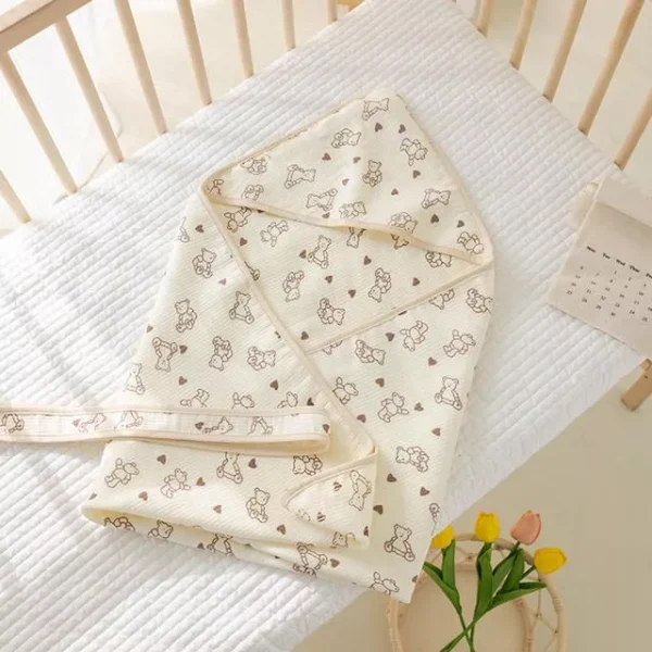 Soft 4-Layer Gauze Cotton Quilt for Infants 0-6 Months, 90x90cm - Image 5