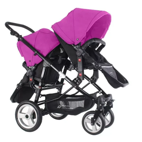 Compact & Versatile Twin Stroller - Foldable, Adjustable, High-View Double Baby Carriage