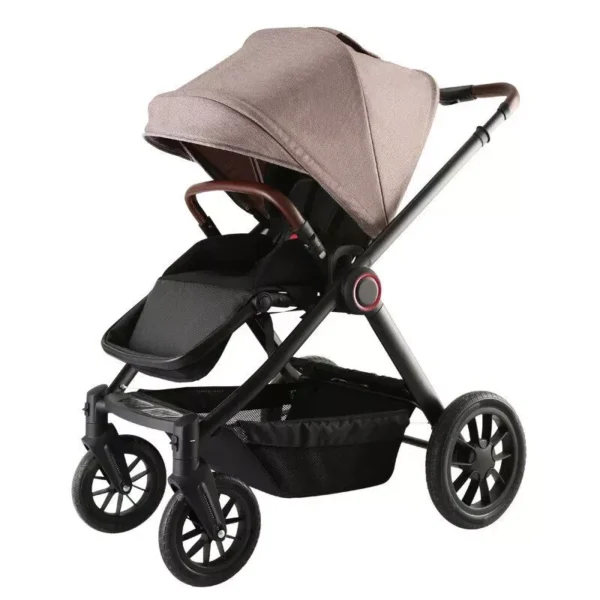 Versatile High-View Baby Stroller - Lightweight, Foldable, and Shock-Absorbing for Travel and Everyday Use - Image 4