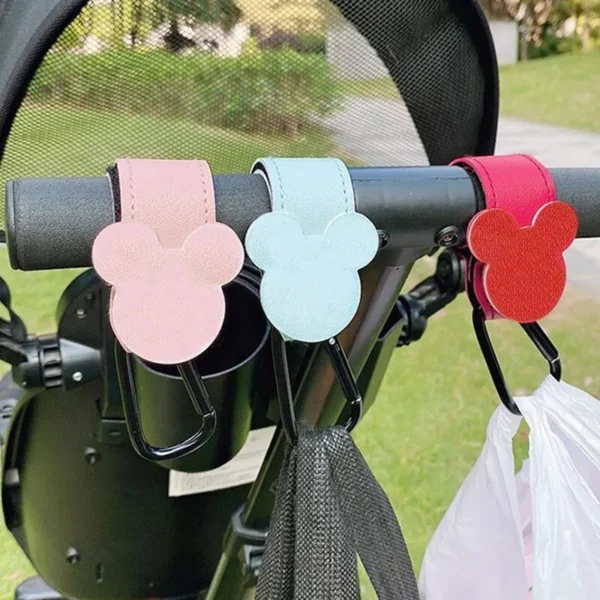 360-Degree Rotatable Cartoon Stroller Hooks - Durable Polyester Pram Organizer Accessories - Image 6