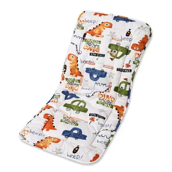 Comfort Cotton Stroller Seat Liner - Universal Fit, Reversible Baby Carriage Cushion - Image 3