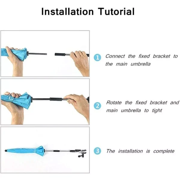 Ultimate Baby Stroller Parasol: Waterproof, UV-Protected Sunshade with 360° Adjustable Clamp - Image 5