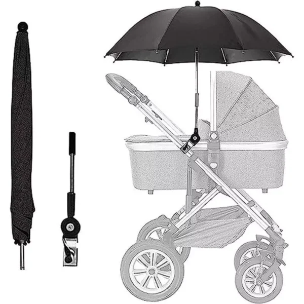 Ultimate Baby Stroller Parasol: Waterproof, UV-Protected Sunshade with 360° Adjustable Clamp