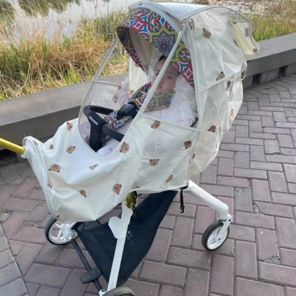 All-Season Baby Stroller Cover: Waterproof, Mosquito-Proof, and Warm - Image 7