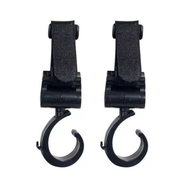 360° Rotating Pram Hooks - 2pcs Multipurpose Stroller Accessory for Shopping & Carrying - Image 5