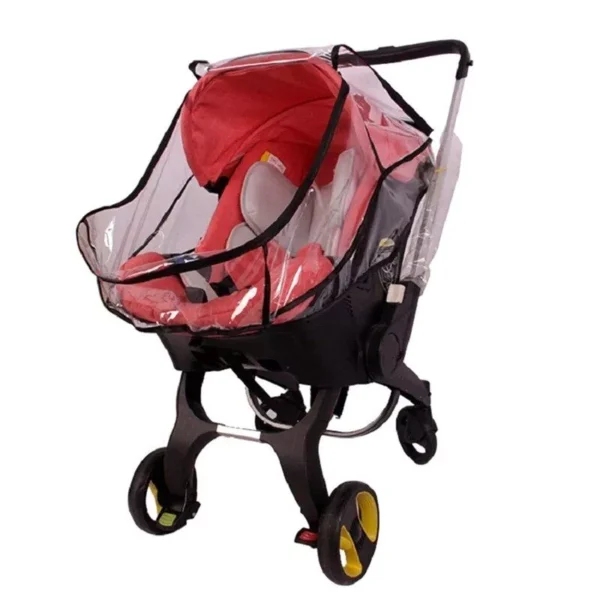 Premium Baby Carriage Rain Cover - Double Zipper, Windproof, Breathable - Image 4