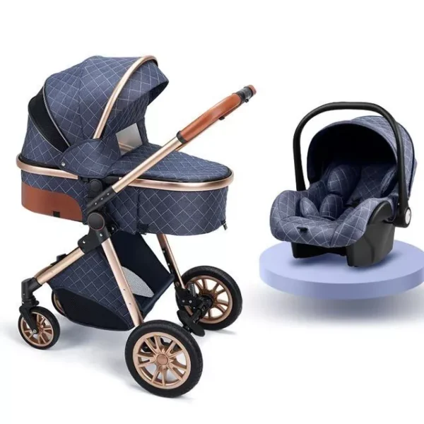 Luxurious 3-in-1 Portable Baby Stroller