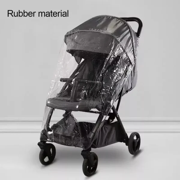 Universal EVA Stroller Rain Cover - Transparent, Breathable Trolley Umbrella for Toddlers - Image 5