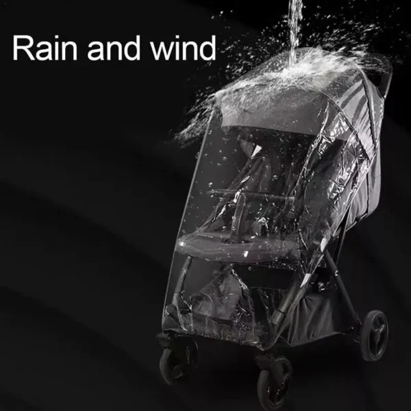 Universal EVA Stroller Rain Cover - Transparent, Breathable Trolley Umbrella for Toddlers - Image 6