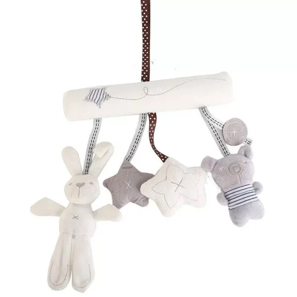 Plush Rabbit & Star Rattle Toy for Strollers and Cribs - Image 4