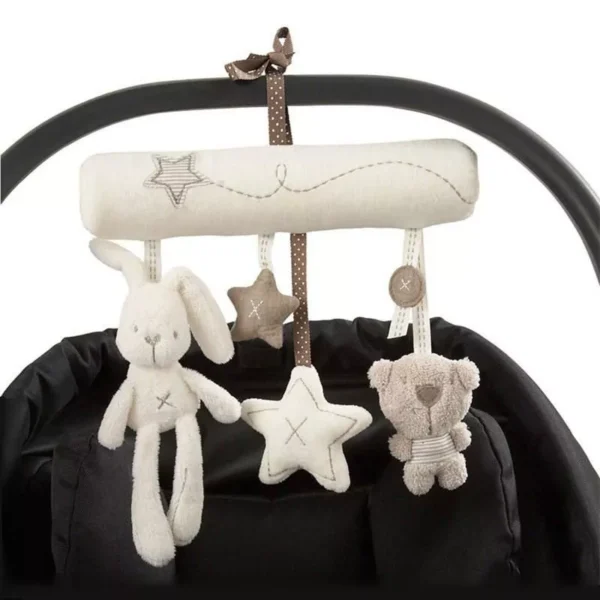 Plush Rabbit & Star Rattle Toy for Strollers and Cribs - Image 2