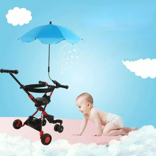 360° Flexible UV Resistant Baby Stroller Sunshade Umbrella - Image 2