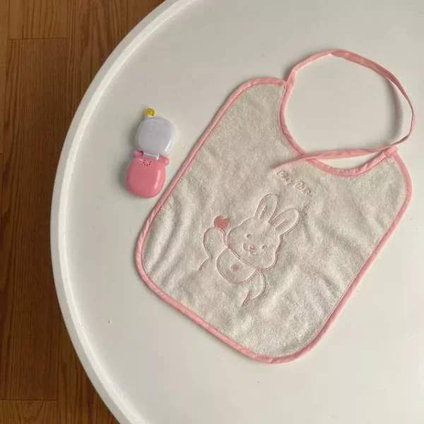 Waterproof Baby Bib with Embroidery: Large Muslin Saliva Towel & Burp Cloth - Image 5