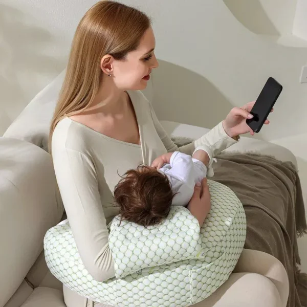 Hands-Free Nursing Pillow with Waist Support and Storage Pocket – Comfortable Breastfeeding Cushion for Moms - Image 5