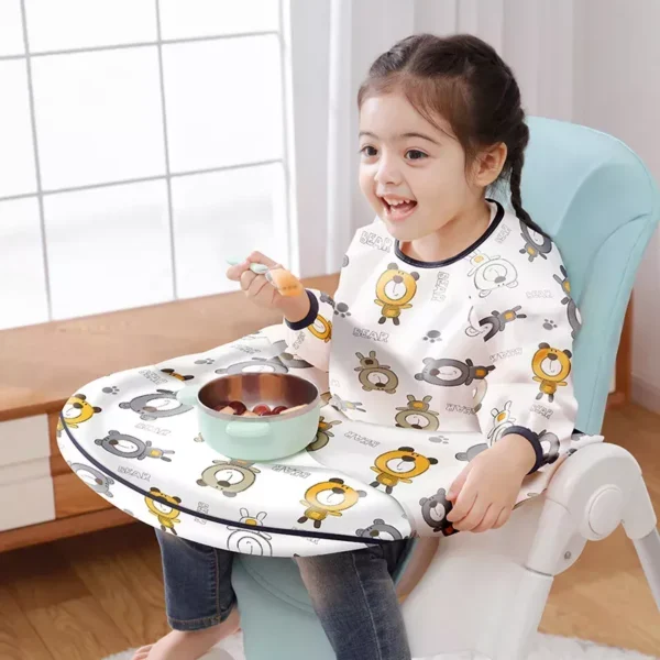 Waterproof Feeding Bib with Table Cover for Infants (6-36 Months)