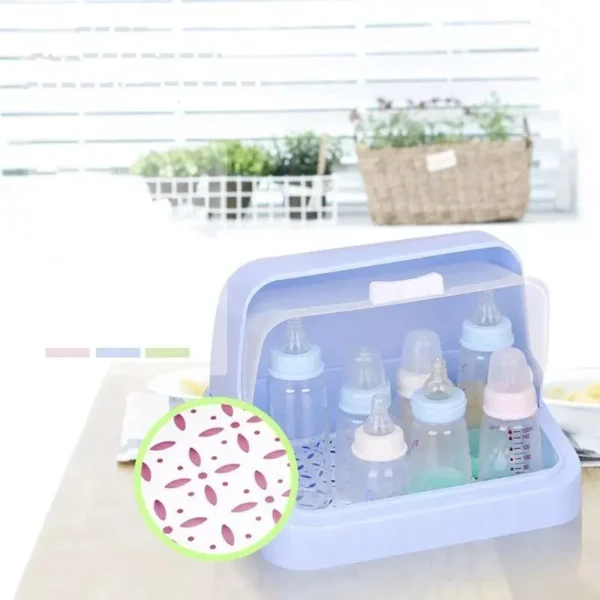 Multi-Functional Baby Bottle Drying Rack with Dustproof Storage Box - Image 2